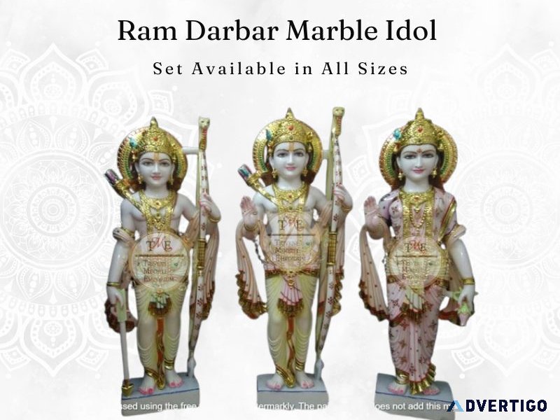 Ram darbar marble idol set – available in all sizes