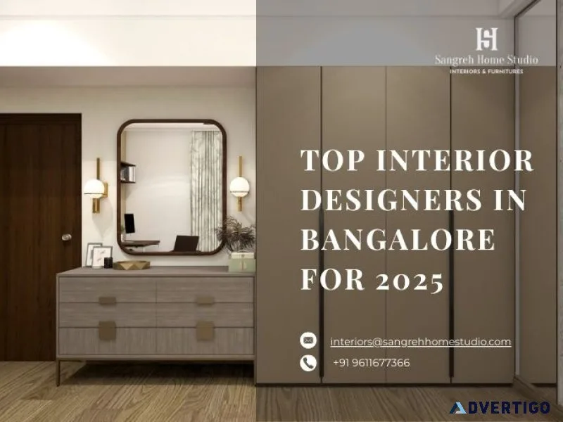 Top interior designers in bangalore for 2025: sangreh home