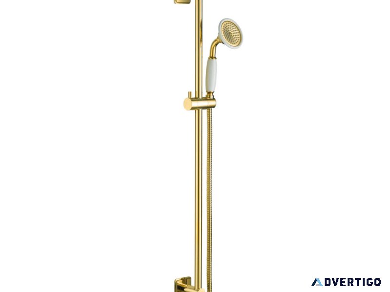 Gold shower rail