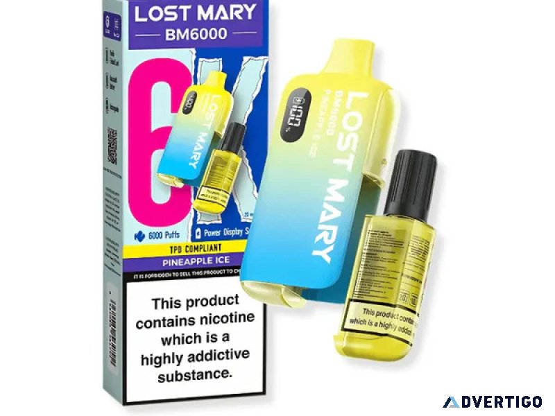 Only £10.99 – lost mary 6k acai berry lemonade disposable kit