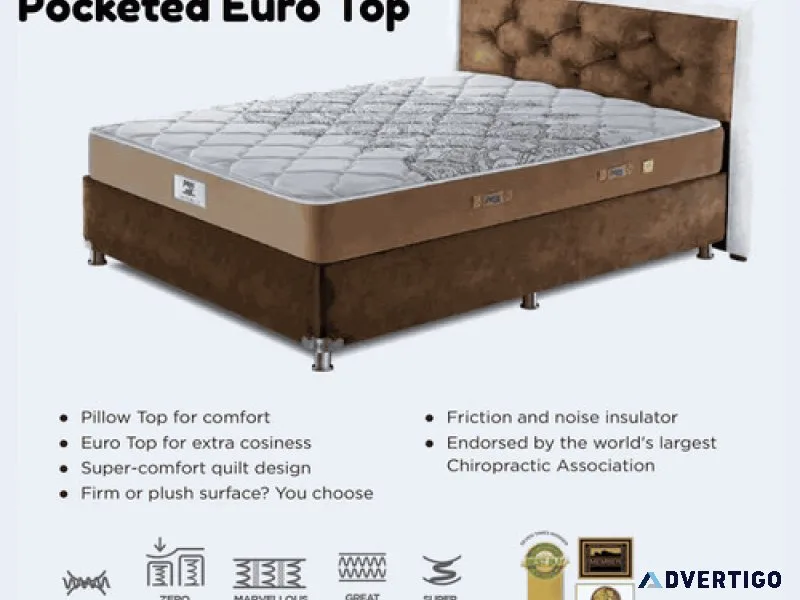 Peps restonic mattress – pocketed euro top: the trusted solution