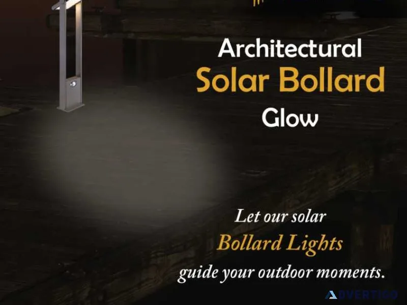 Architectural solar bollard lights | illuminee lighting