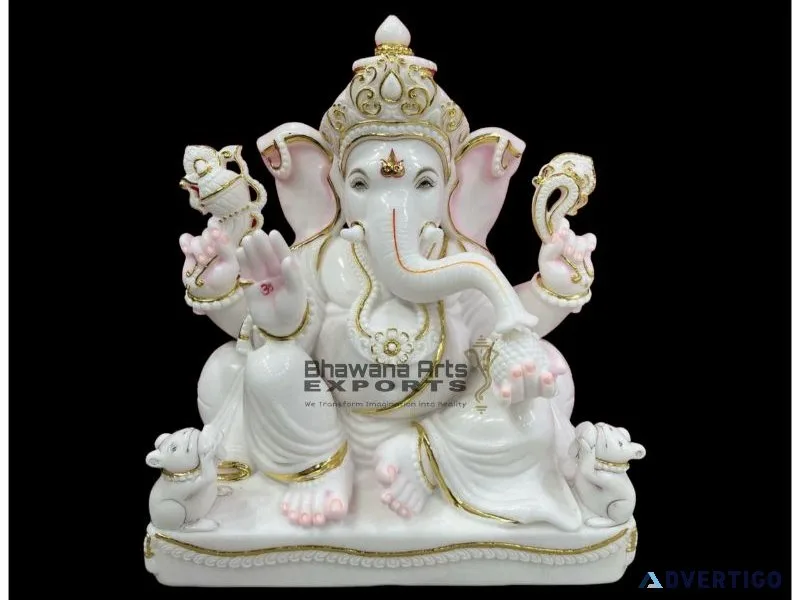Buy authentic marble ganesh statues online in jaipur