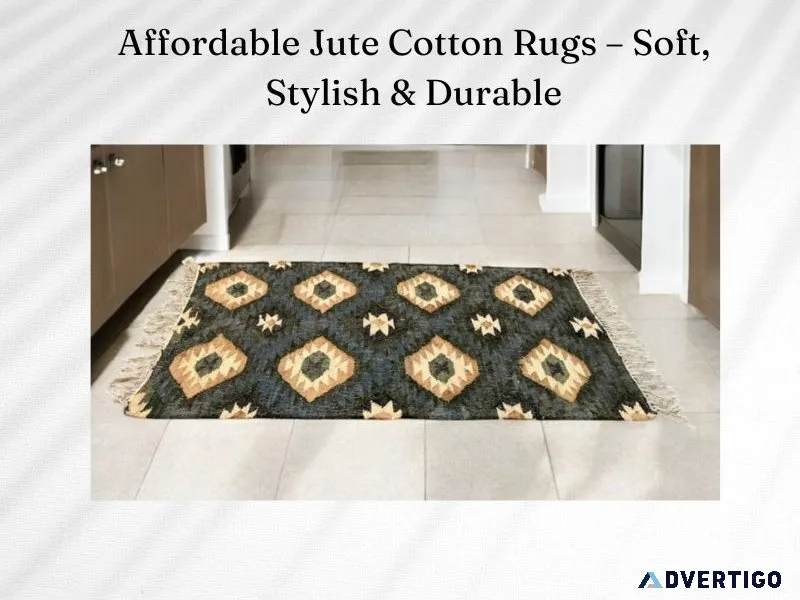Affordable jute cotton rugs – soft, stylish & durable