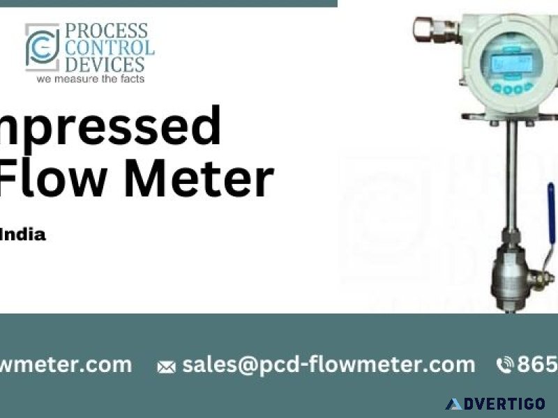 Compact digital flow meter for compressed air systems