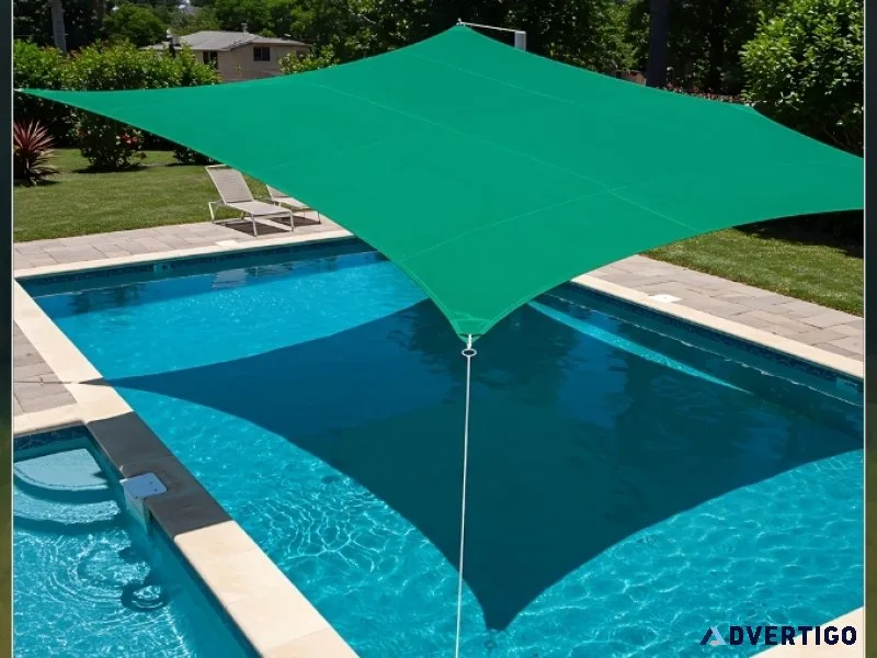 Trinqet 6x6mt summer sun shade net swimming pool shade sails
