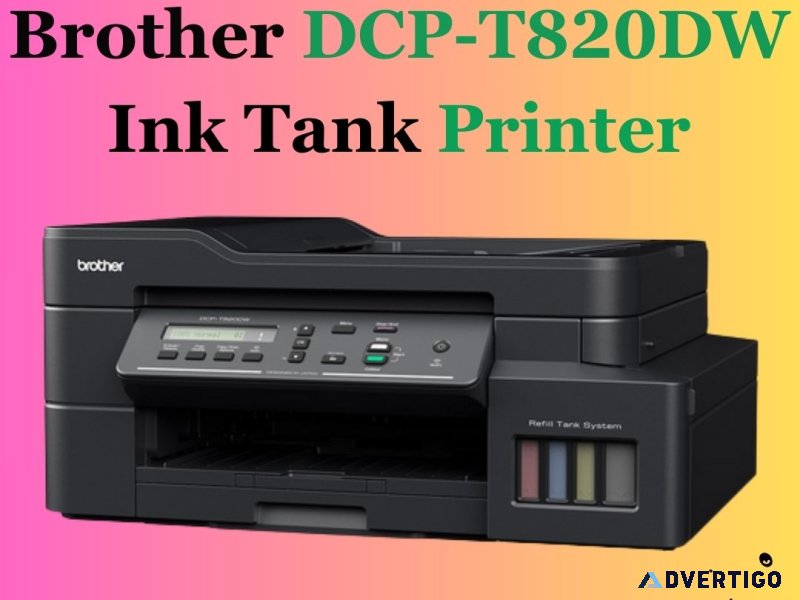 What are the features of the brother dcp-t820dw wireless printer
