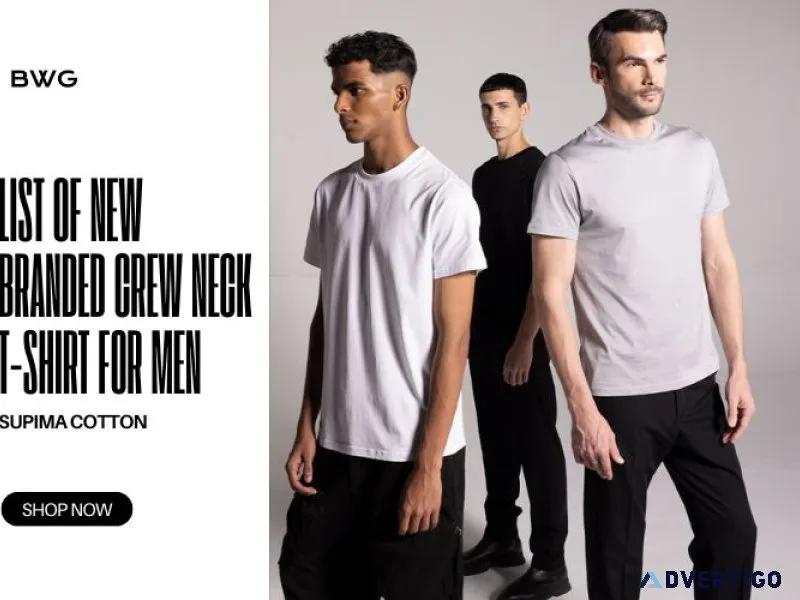 List of new branded crew neck t-shirt for men | supima cotton