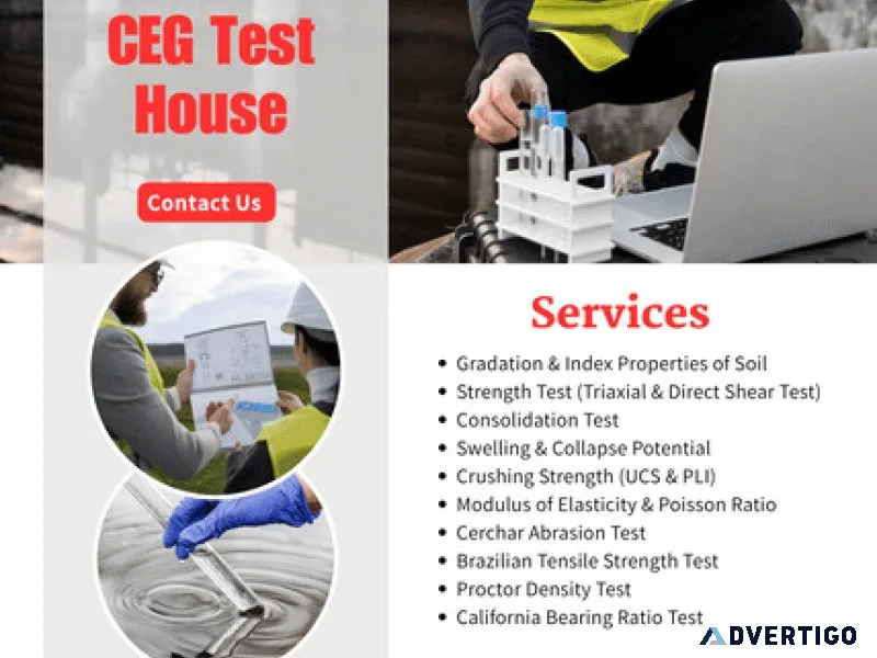 Geotechnical laboratory testing – ceg test house