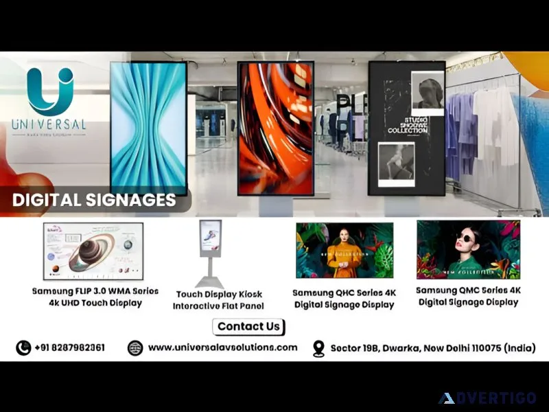 Best digital signages display in india | universal av solutions