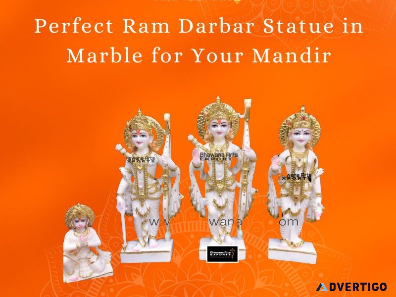 Perfect ram darbar statue in marble for your mandir