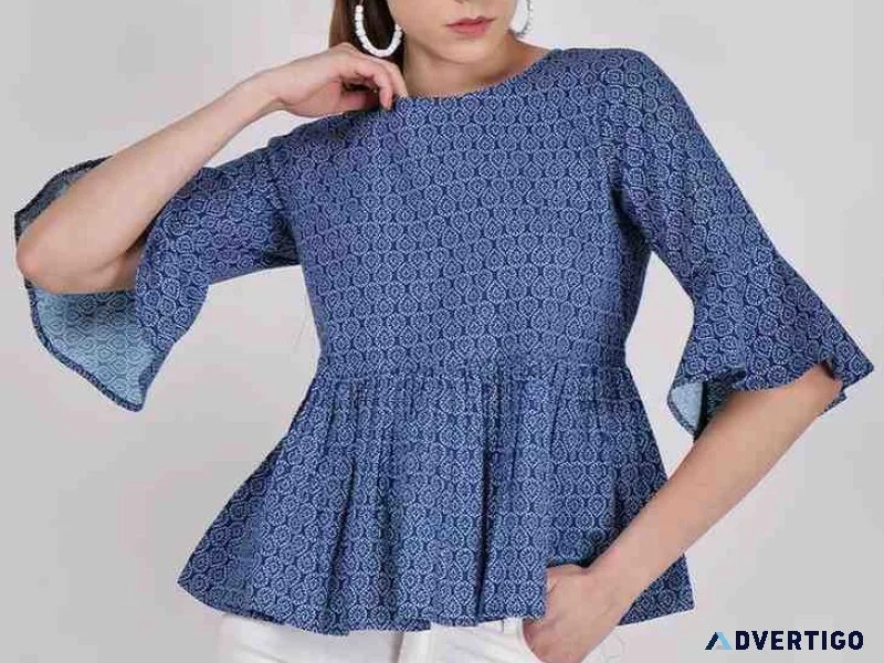 Shop trendy peplum tops ethnic designs – limited time offer
