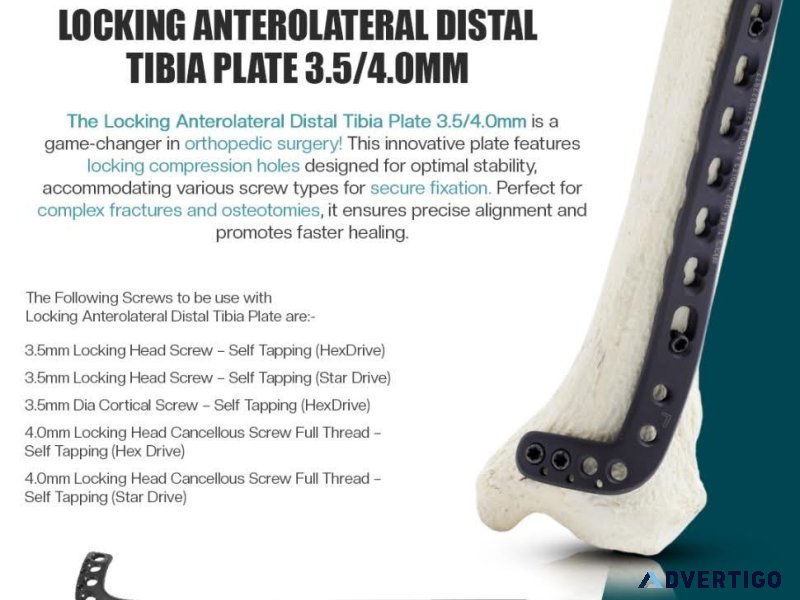 Locking anterolateral distal tibia plate 35/40 mm