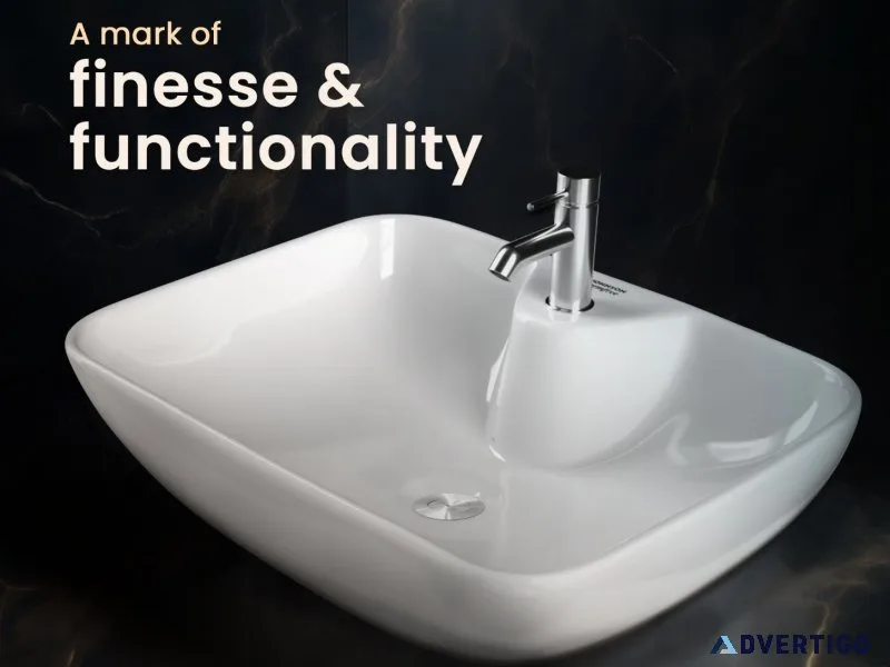 Johnson bathrooms fusion white glossy vanity basin - germ-free &