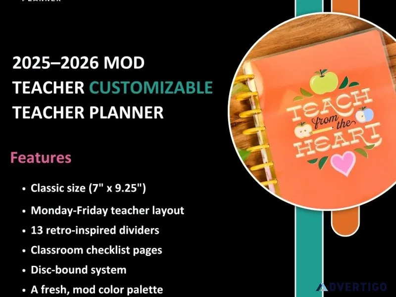Mod teacher customizable teacher planner 2025–2026