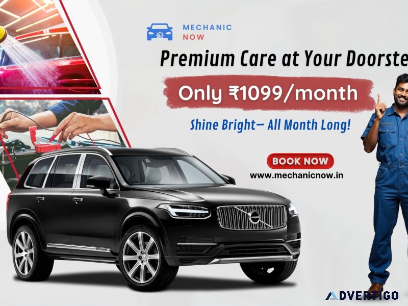 Doorstep car cleaning with affordable monthly plan