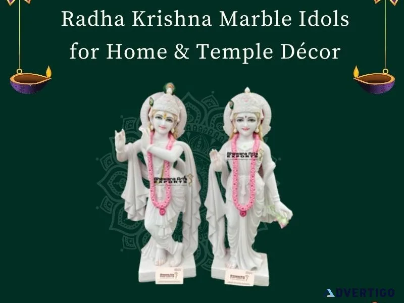 Radha krishna marble idols for home & temple décor