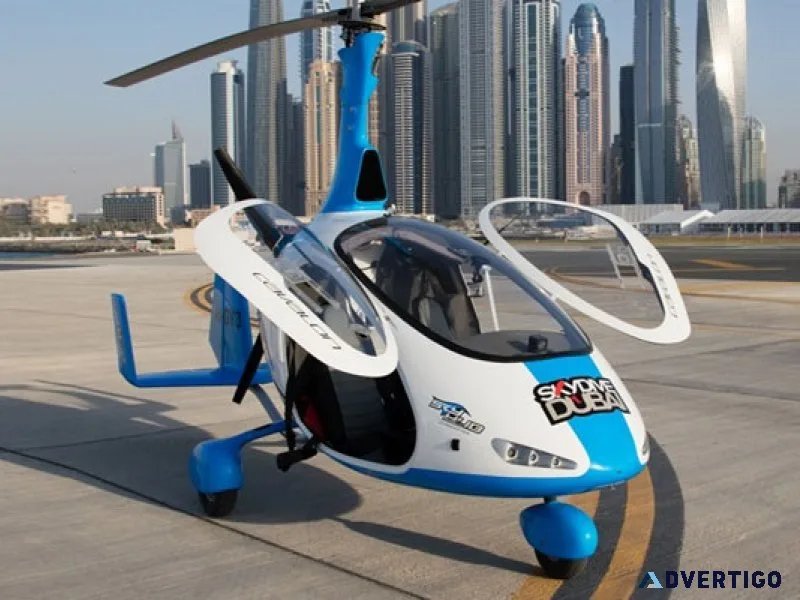 Gyrocopter flight ride in dubai