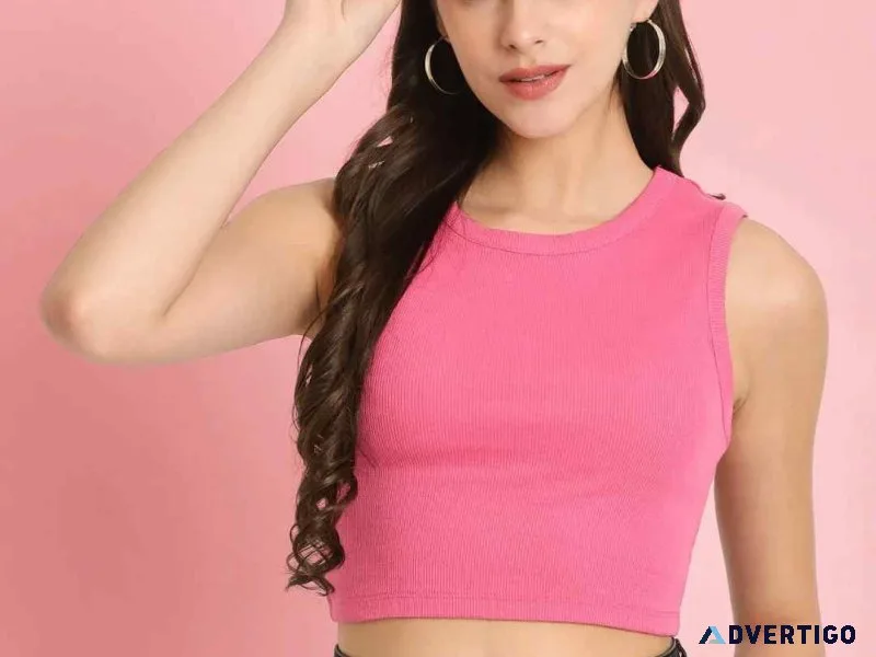 Pink crop top for girls - the perfect summer outfit