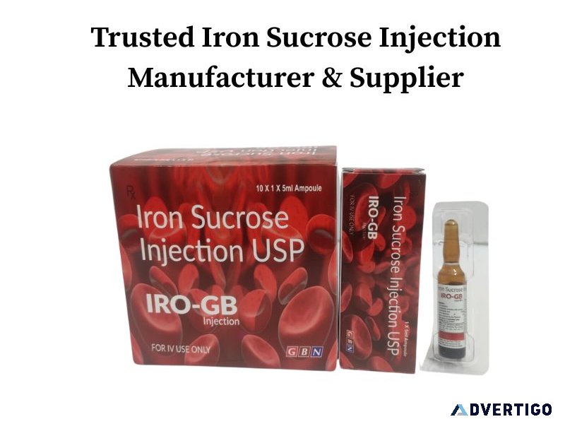 Trusted iron sucrose injection manufacturer & supplier