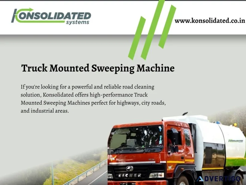 Truck mounted sweeping machine