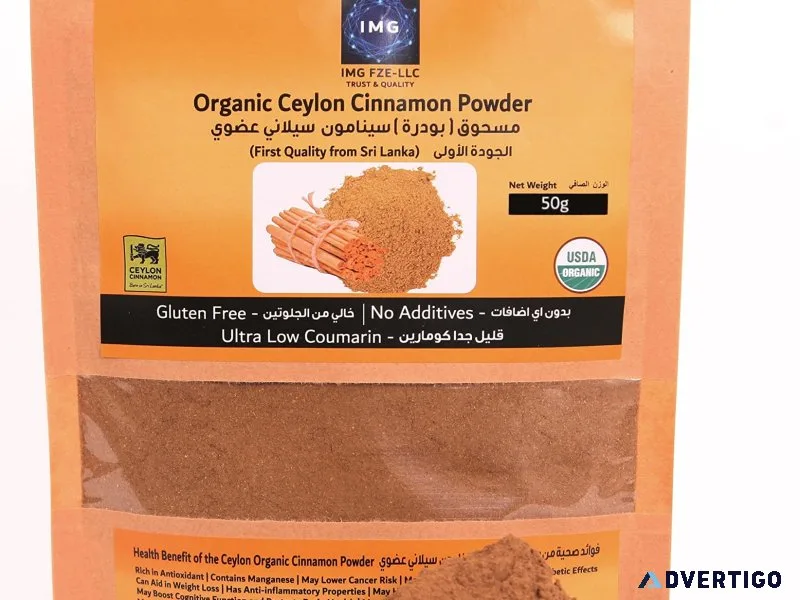 Buy 100% natural organic ceylon cinnamon powder online – 50g pac