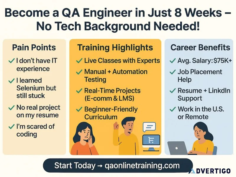 Become a qa engineer in just 8 weeks – no tech background needed