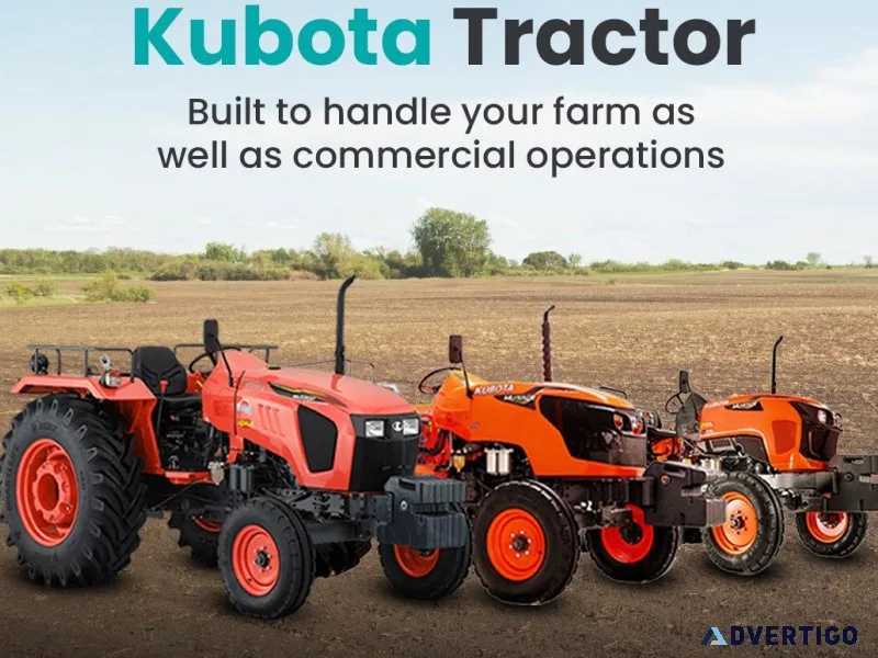 Find the kubota tractors with price, and features