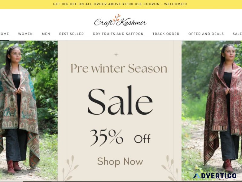 Shop the royal look – printed shawls by craft kashmir