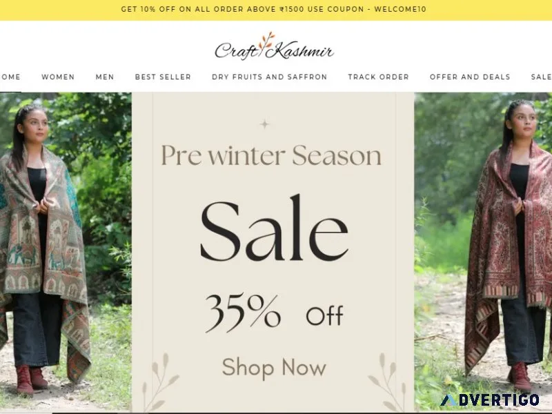 Shop the royal look – printed shawls by craft kashmir