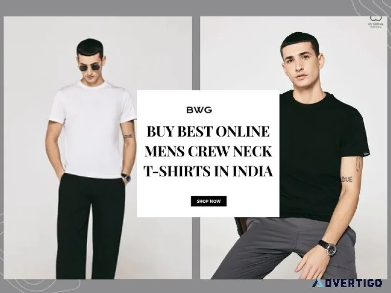 Buy best online mens crew neck t-shirts in india