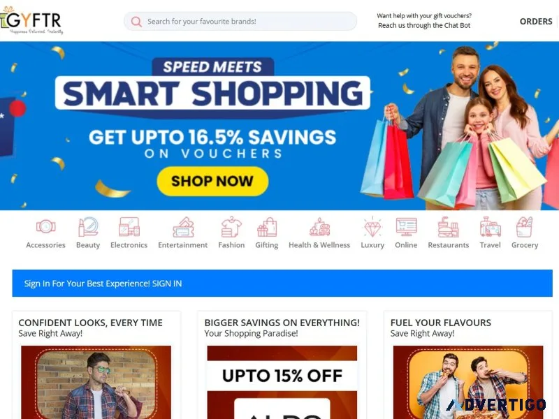 Gyftr gift vouchers – smartbuy convenience in a click