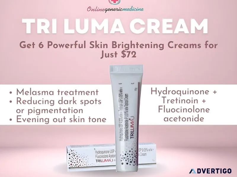 Tri luma cream for melasma | buy online today at onlinegenericme