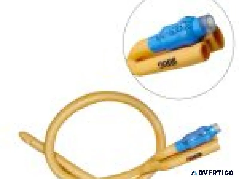 Latex 3‑way foley catheter – size range 14–26 fr