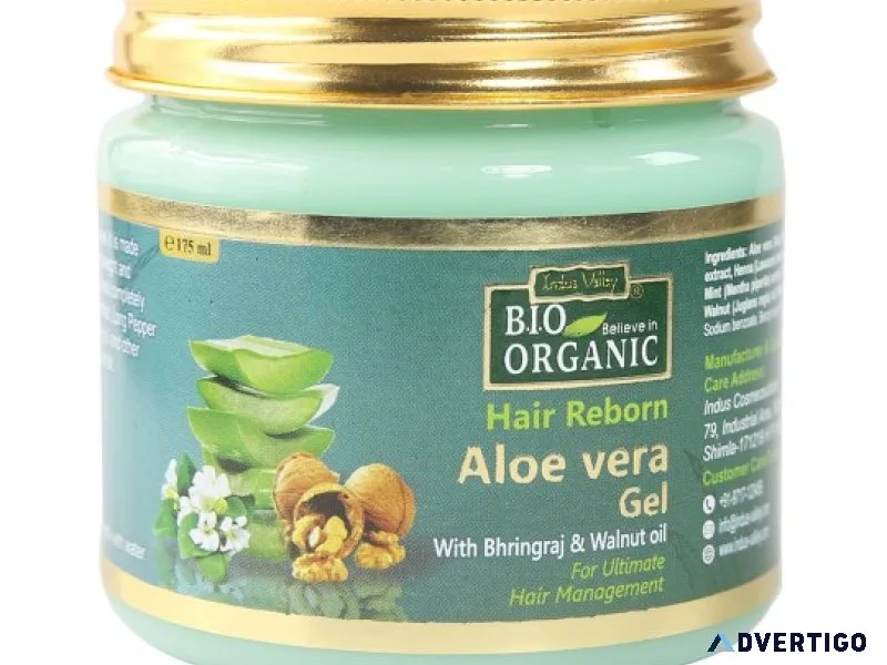 Indus valley bio organic hair reborn aloevera gel with bhringra