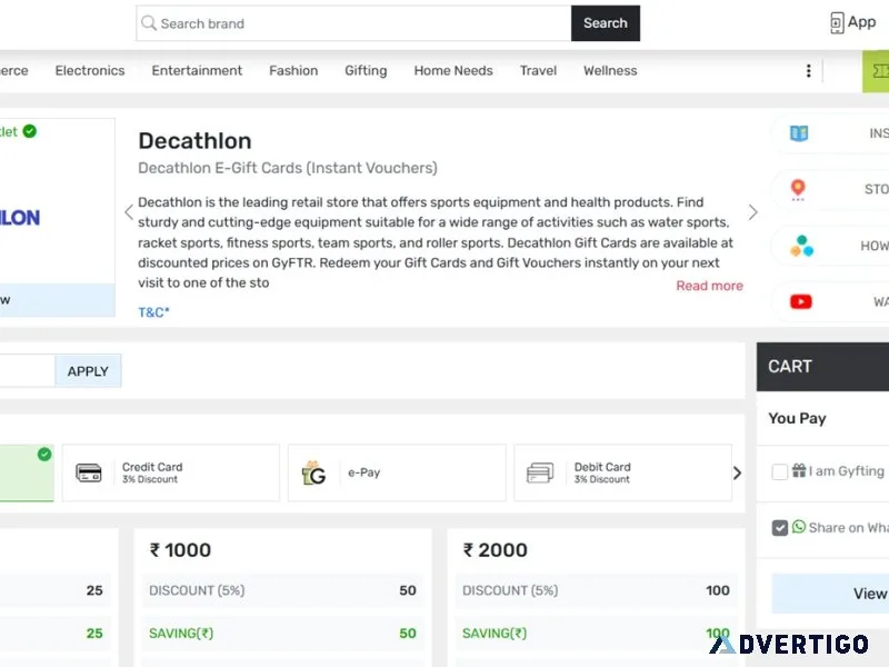 Decathlon gift card – the ultimate digital voucher for sports lo