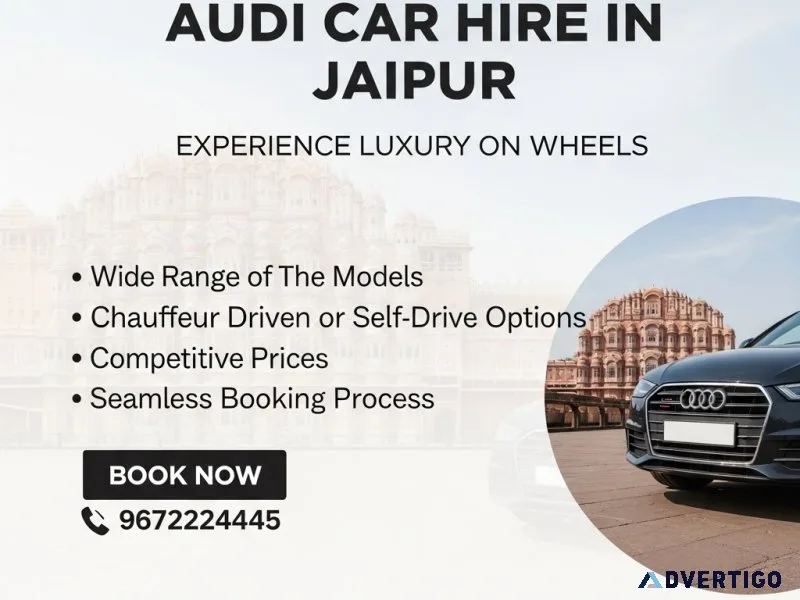 Luxury audi car hire jaipur at best price
