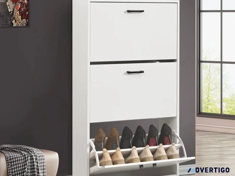 3-door slim shoe cabinet for the hallway