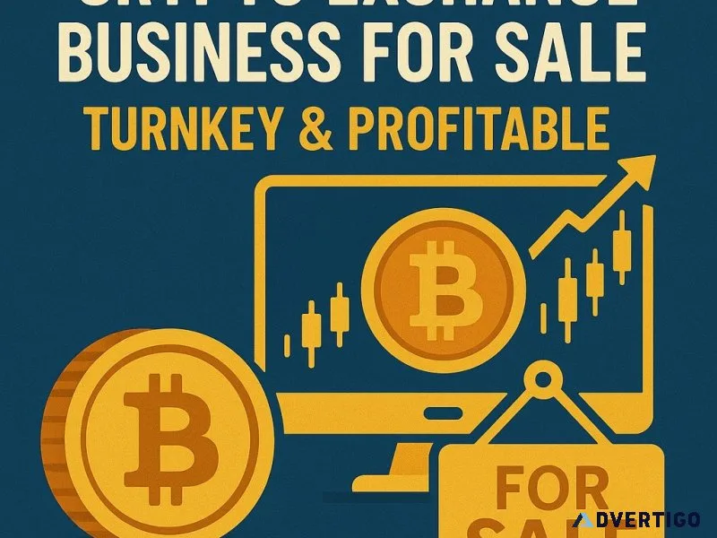 Crypto exchange business for sale – turnkey & profitable