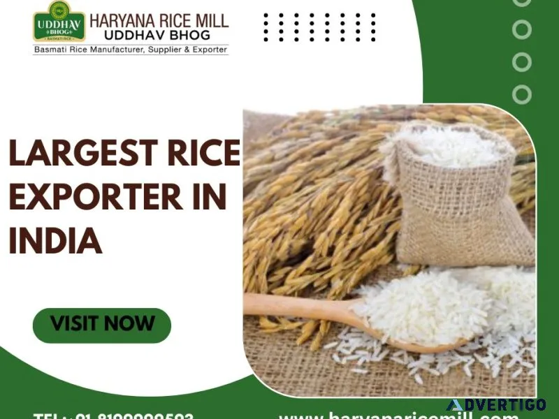 Largest rice exporter in india