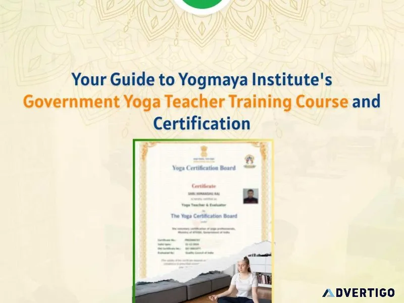 Government yoga teacher training course and certification