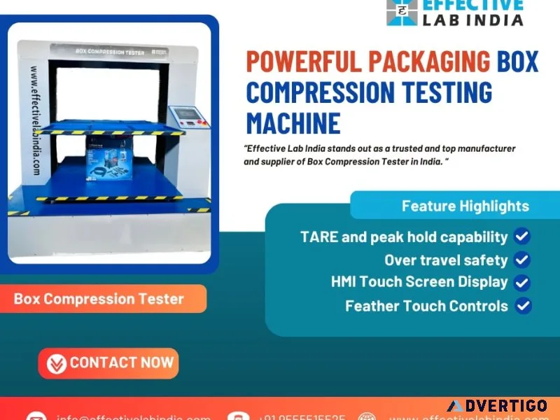 Powerful packaging box compression testing machine