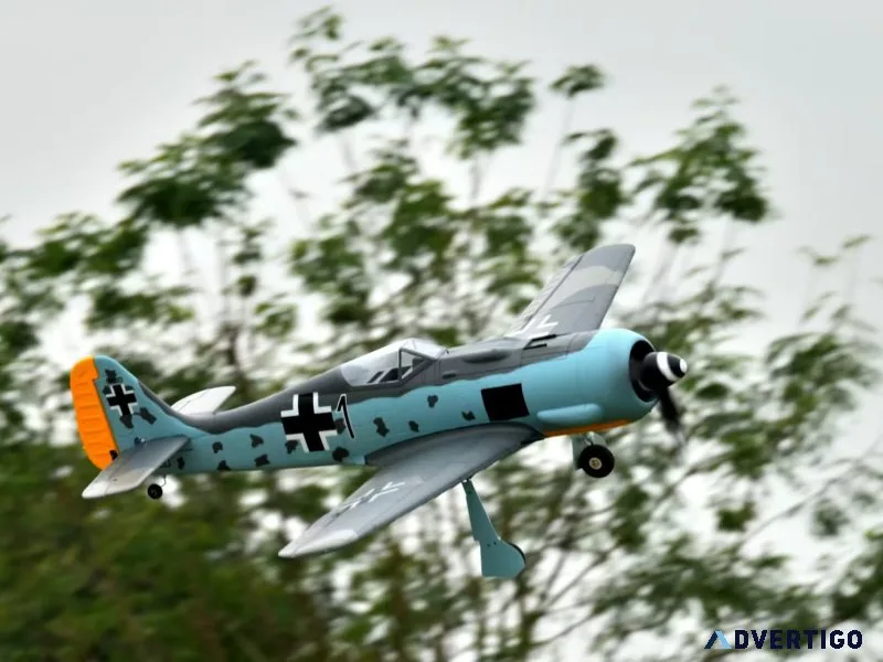 Upgraded dynam focke wulf fw-190 v3 4s rc warbird plane 1300mm