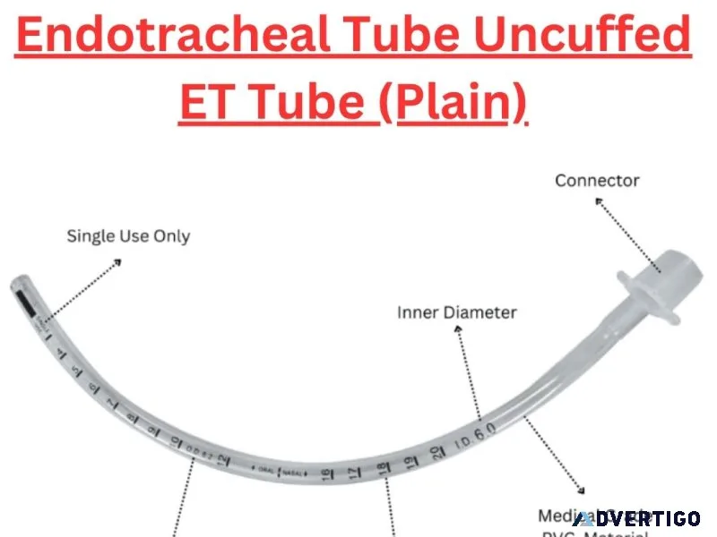 Uncuffed tracheal tube – sterile & single use