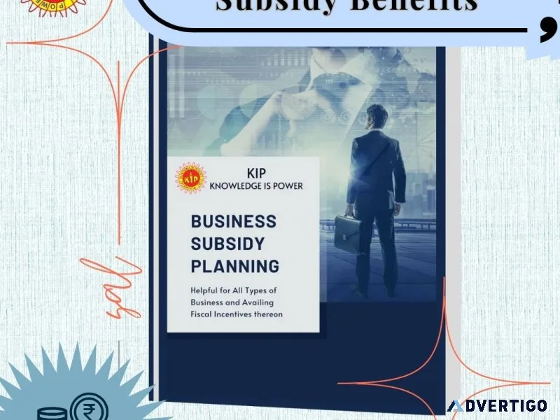 Business subsidy planning guide for msmes & new ventures