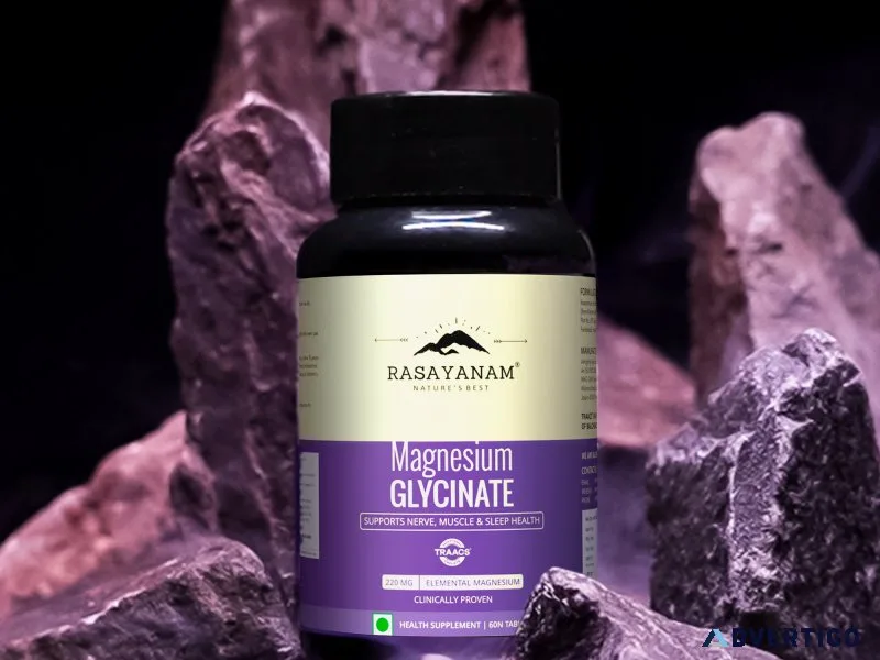 Rasayanam magnesium glycinate for stress relief & calm sleep