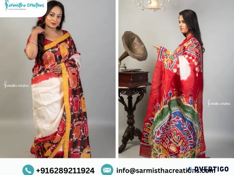 Shop pure tussar saree online at sarmistha creations – authentic