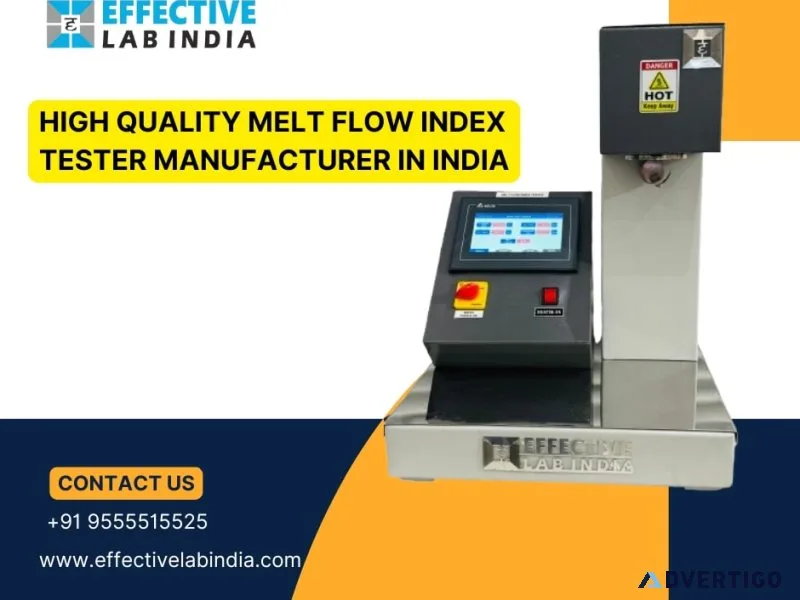 High quality melt flow index tester manufacturer in india