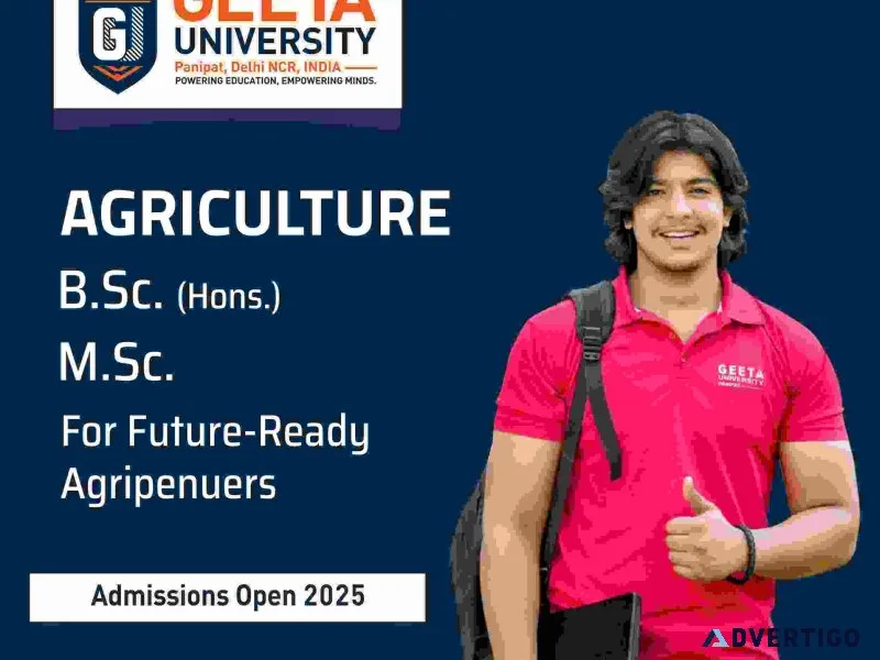 Advance your expertise with msc agriculture at geeta universit