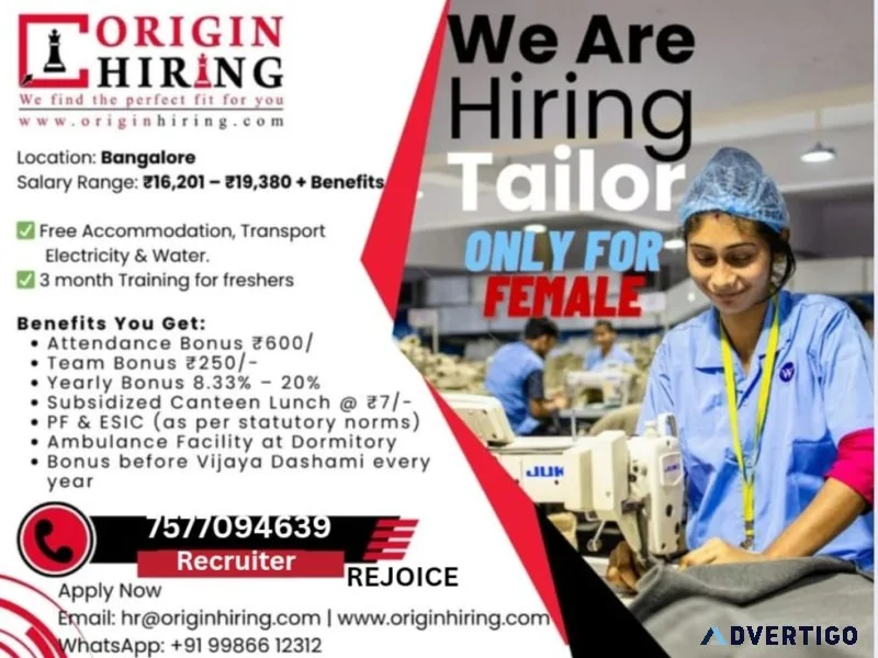 Tailoring for females skilled and unskilled